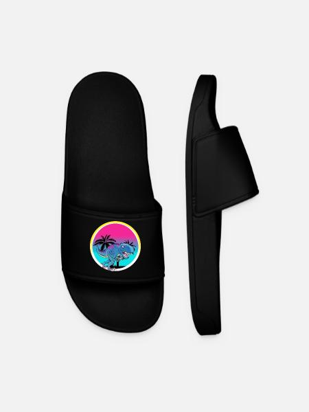 Gamer Gaming T Rex - Men’s Pool Sliders - black