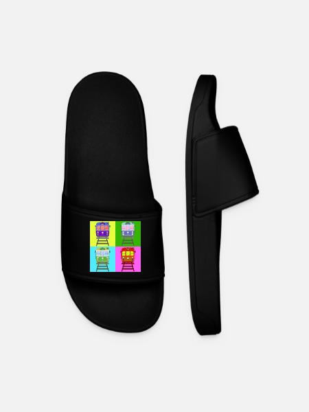 Tramway, pop art tram - Claquettes Homme - noir