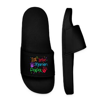 I Love Dad Favorite Dad Father's Day Best Dad - Men’s Pool Sliders - black - Front