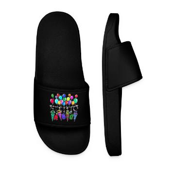 Balloon School Bag School Start School Sugar Bag - Men’s Pool Sliders - black - Front