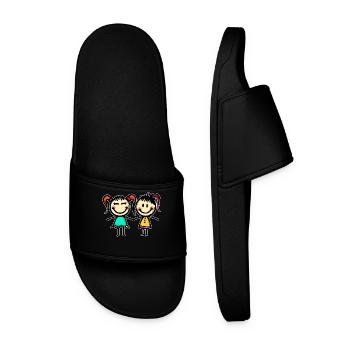 Girlfriend Best Friends - Men’s Pool Sliders - black - Front