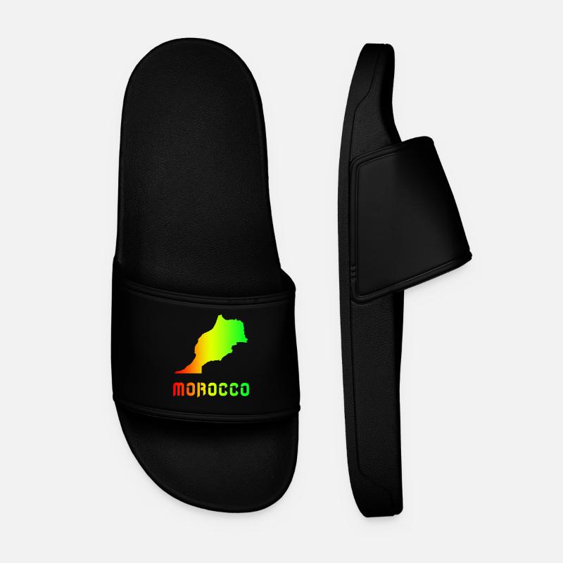 Maroc Arc-en-ciel Plan design / cadeau - Claquettes Homme - noir