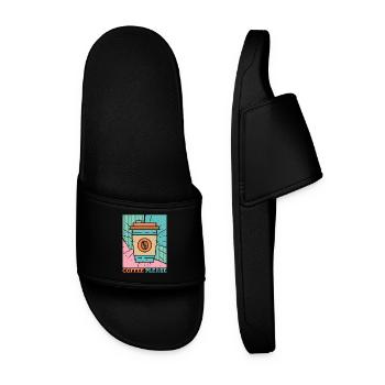 Café s’il vous plaît Funny Coffee Design - Claquettes Homme - noir - Devant