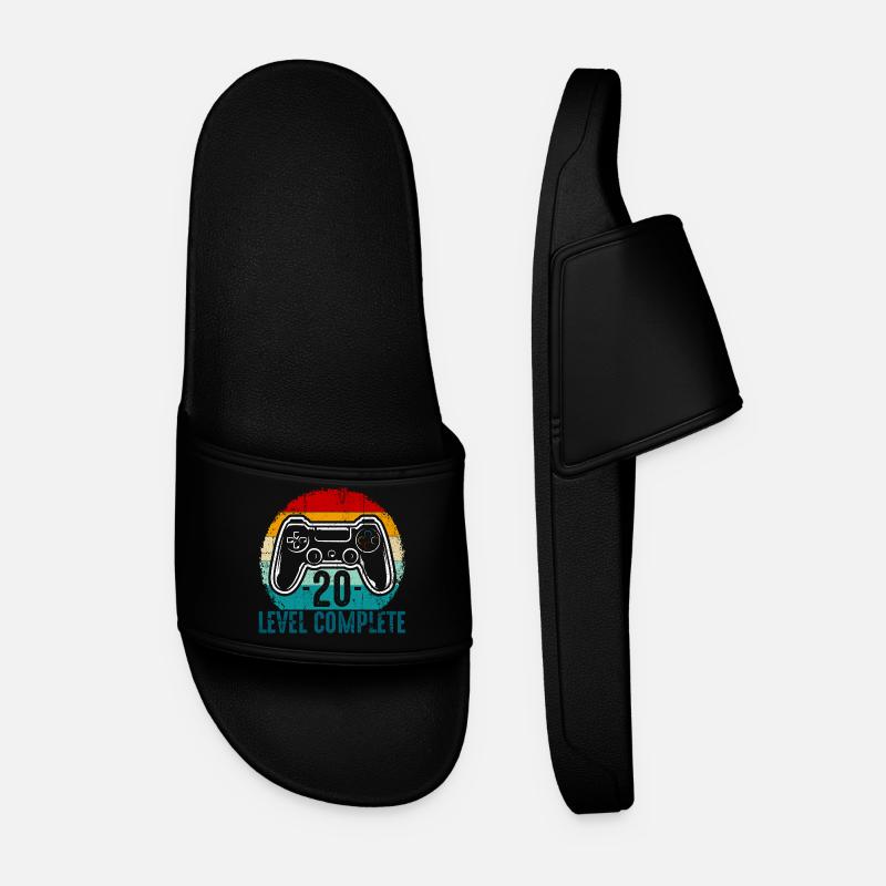 Retro Controller Level Complete - Men’s Pool Sliders - black