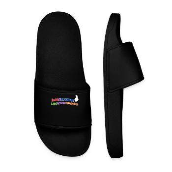 Bird Animal Penguin Zoo South Pole Statement Seabird - Men’s Pool Sliders - black - Front