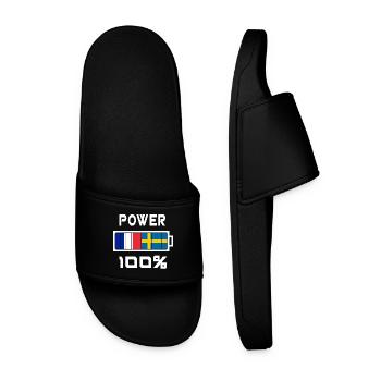 Power 100% Sweden and France - Men’s Pool Sliders - black - Front