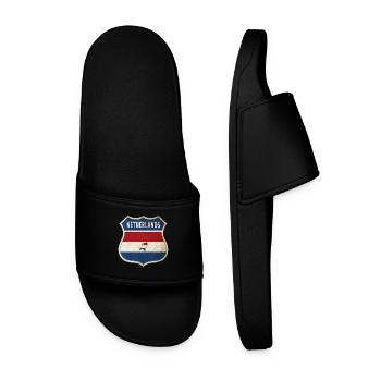 Design du drapeau des Pays-Bas - Claquettes Homme - noir - Devant
