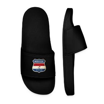 Amersfoort Netherlands coat of arms design - Men’s Pool Sliders - black - Front