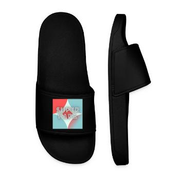 FATHER's DAY. HAPPY BIRTHDAY DAD. DAD. HAPPY BIRTHDAY - Men’s Pool Sliders - black - Front