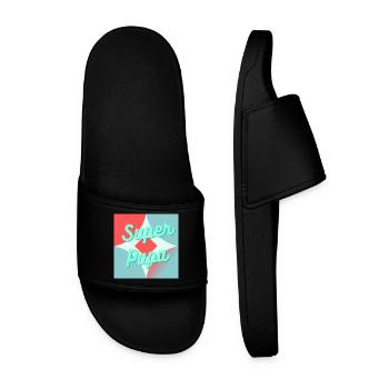 DAD. FATHER's DAY. HAPPY BIRTHDAY DAD. HAPPY BIRTHDAY - Men’s Pool Sliders - black - Front