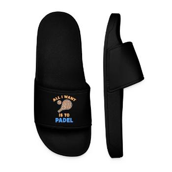Déclaration de padel Joueurs de jeux de padel Raquettes Balles - Claquettes Homme - noir - Devant