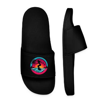 Femmes Surfeur Planche de Surf Surf - Claquettes Homme - noir - Devant