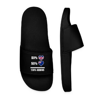 Nouvelle-Zélande et Grande-Bretagne 100% Genius Flag - Claquettes Homme - noir - Devant