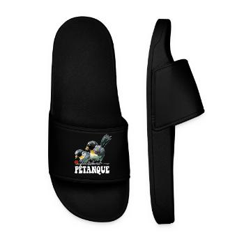 Boules de boules de boules pour pétanque - Claquettes Homme - noir - Devant