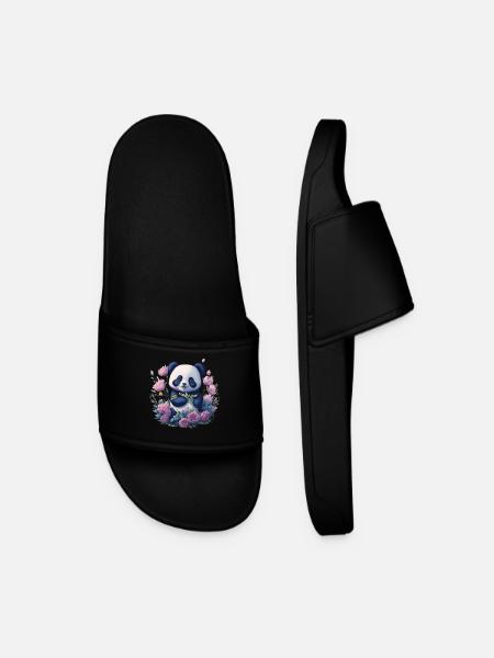 Panda - Männer Badelatschen - Schwarz