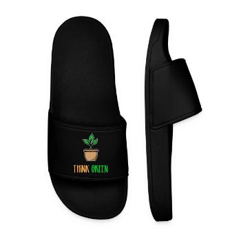 Tree Statement Environment Earth Nature Conservation Nature - Men’s Pool Sliders - black - Front