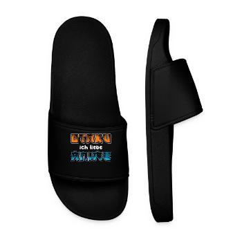 Manga Statement Anime Comic Otaku Japanese - Men’s Pool Sliders - black - Front