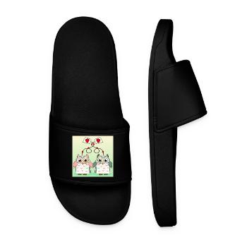 Thé de hibou - Claquettes Homme - noir - Devant