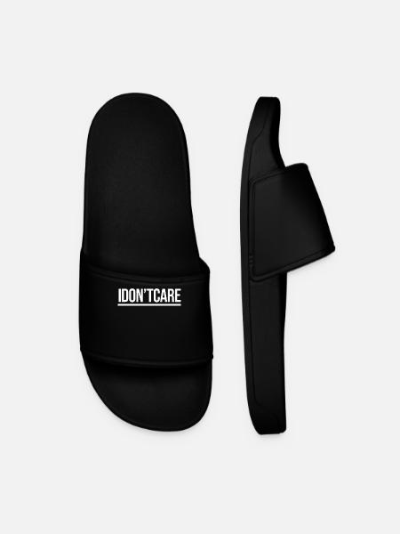 I don't care Statement indifferent - Men’s Pool Sliders - black
