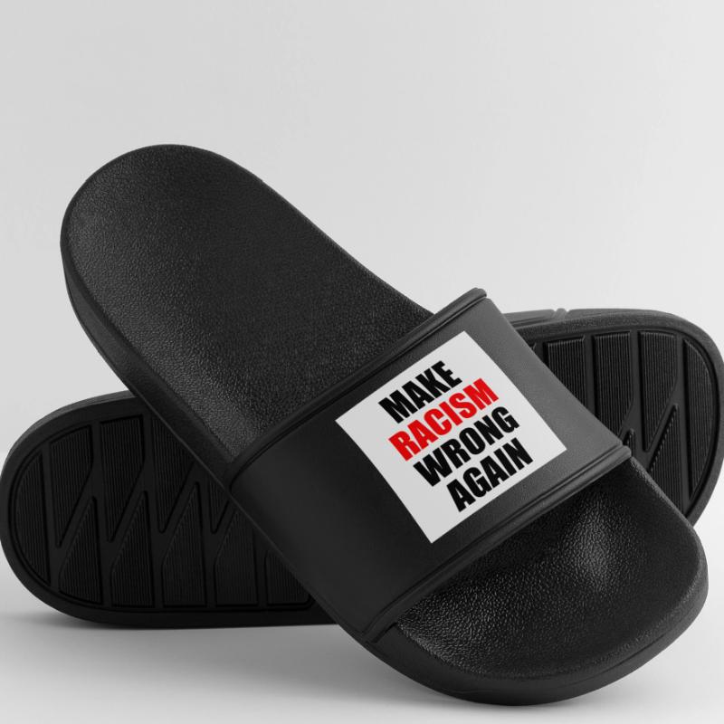 make racism wrong again Claquettes Homme