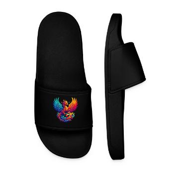 Hyper Flames of Majestic Phoenix - Men’s Pool Sliders - black - Front