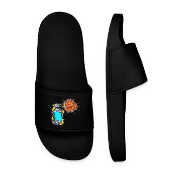 Sprayer Art, Street Art, Wildstyle Graffiti - Men’s Pool Sliders - black - Front