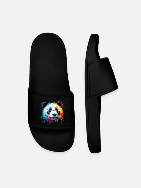 Panda - Männer Badelatschen - Schwarz