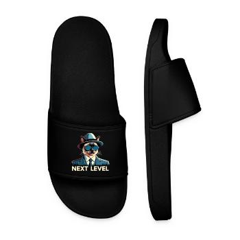 Siamese Cat Siamese Cat Next Level Suit Gift - Men’s Pool Sliders - black - Front
