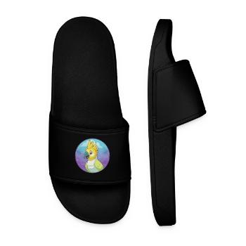 Cacatoès Mignon Kawaii Dessin animé Clipart Animal de compagnie - Claquettes Homme - noir - Devant
