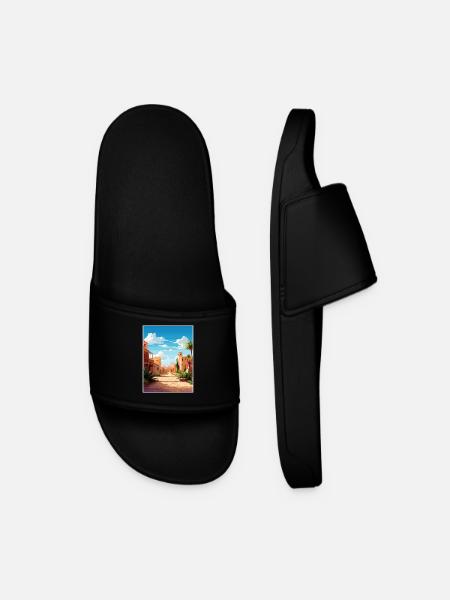Marrakech Maroc Affiche de voyage Peinture Souvenir WPA - Claquettes Homme - noir