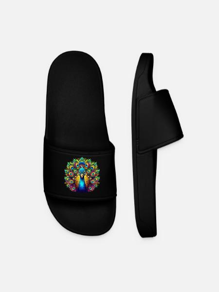 Peacock - Men’s Pool Sliders - black