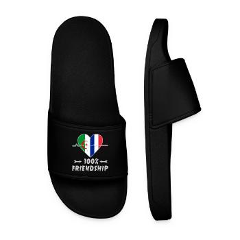 Algeria and France 100% friendship - Men’s Pool Sliders - black - Front
