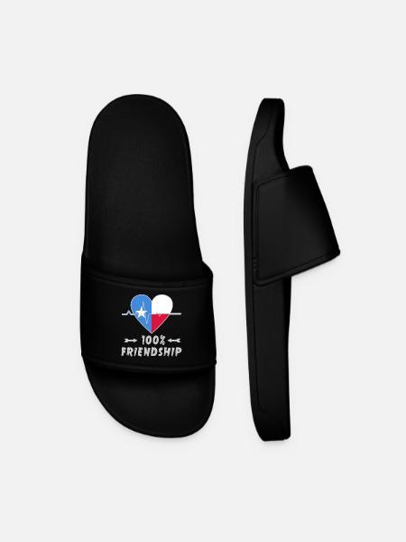 Somalia und Polen 100% Freundschaft - Männer Badelatschen - Schwarz