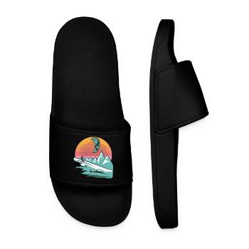 Snowkite Coucher de soleil minimaliste - Claquettes Homme - noir - Devant