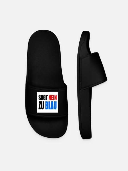 dit non au bleu - Claquettes Homme - noir