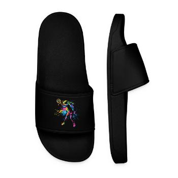 Joueur de tennis coloré - Claquettes Homme - noir - Devant