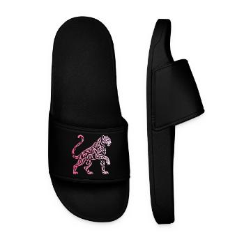Gradient Tribal Panther - Männer Badelatschen - Schwarz - Vorne