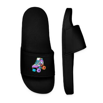 Roller Skating Skater - Men’s Pool Sliders - black - Front