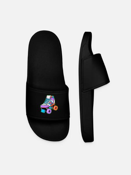 Roller Skating Skater - Men’s Pool Sliders - black