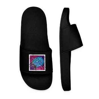 Abstract art - Men’s Pool Sliders - black - Front