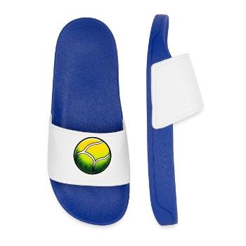 Balle de tennis Vert Jaune - Claquettes Homme - bleu roi - Devant