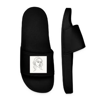 The Drawn Lady - Men’s Pool Sliders - black - Front