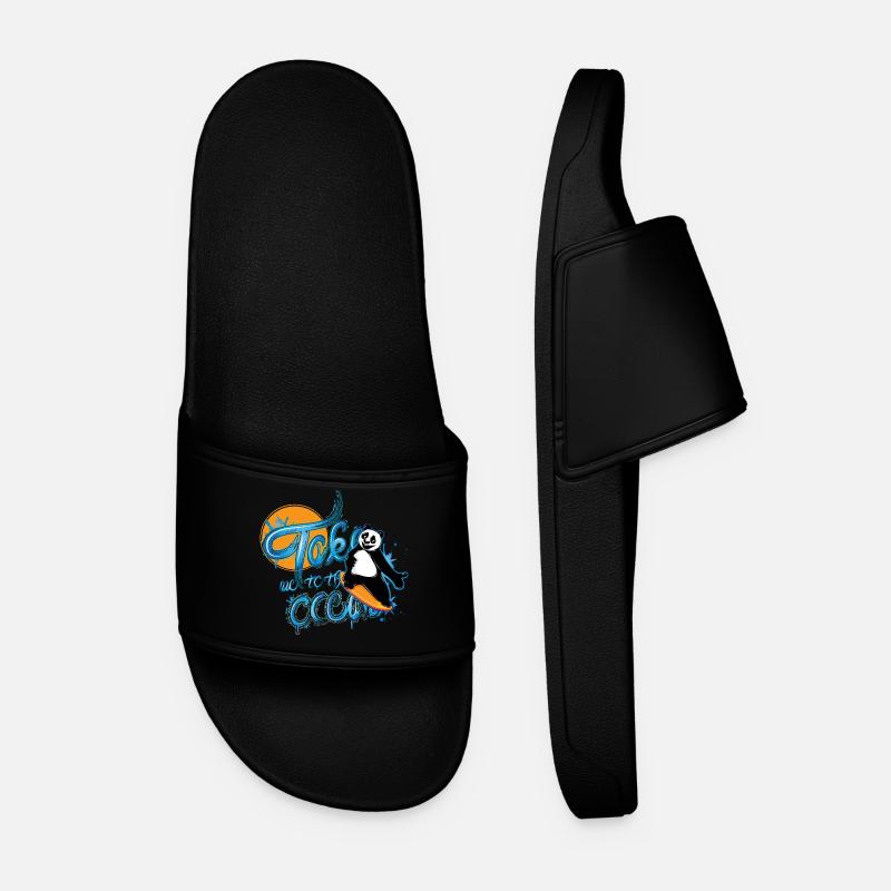 Panda Surfer – Emmenez-moi à l’océan - Claquettes Homme - noir
