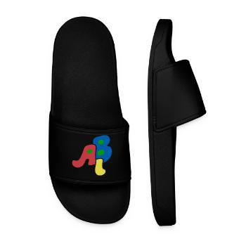 Abi - Abitur - Geschenk - Männer Badelatschen - Schwarz - Vorne