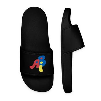 Abi - Abitur - Geschenk - Männer Badelatschen - Schwarz - Vorne