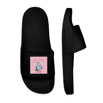 Conception d’illustration de pigeon de ville - Claquettes Homme - noir - Devant