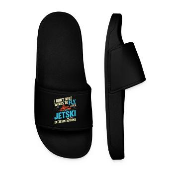 Jetski Rider Drôle de Prise de Décision Citation - Claquettes Homme - noir - Devant
