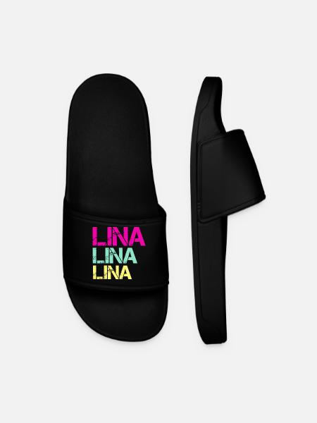 Triptyque néon LINA - Claquettes Homme - noir