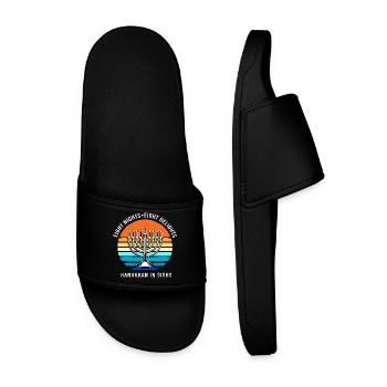 Chanukkah Hanukkah Hanukah - Men’s Pool Sliders - black - Front