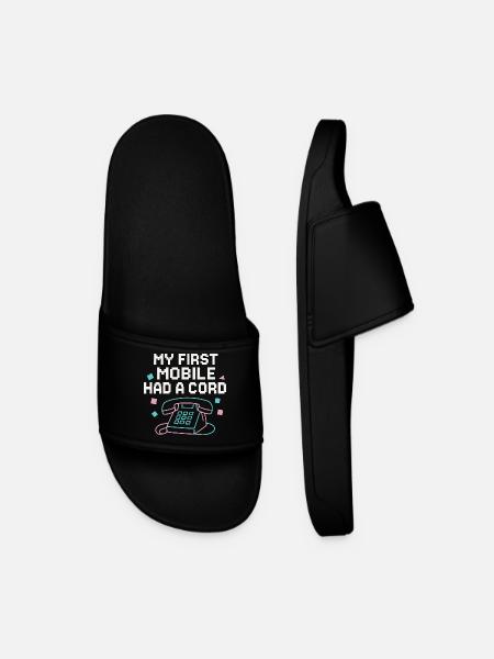 My first phone had a cable - Men’s Pool Sliders - black